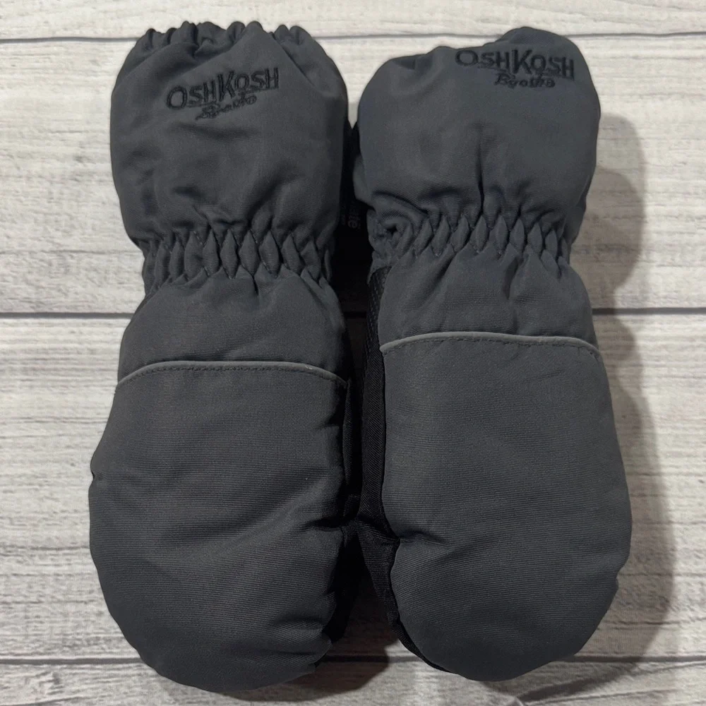 OshKosh B'gosh Kids Dark Gray and Black Thinsulate Mittens